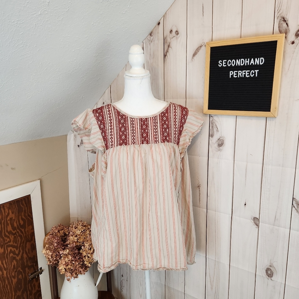 Knox Rose Boho Style Flutter Sleeve Top